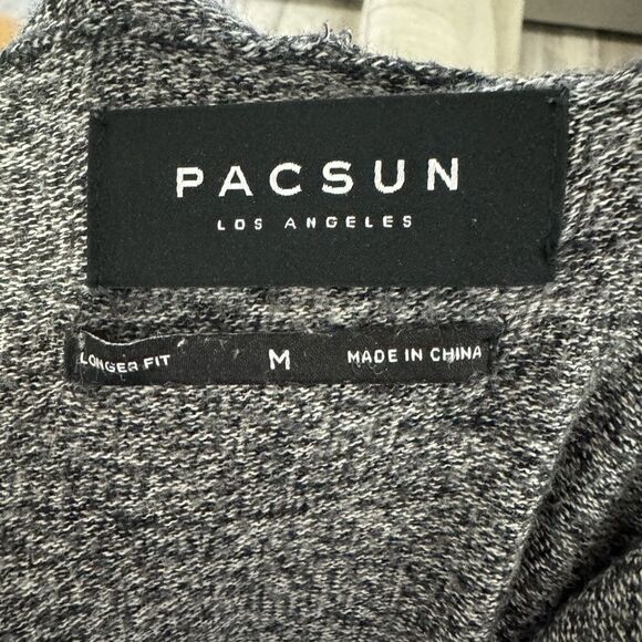 PacSun Open Front Long Cardigan, Grey, Size Medium Pockets! - Picture 3 of 4